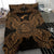 Polynesian Bedding Set - American Samoa Duvet Cover Set Map Gold - Polynesian Pride