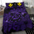 Hawaiian Turtle Hibiscus Plumeria Kanaka Polynesian Bedding Set Purple - Soft Style - Polynesian Pride