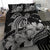 Hawaiian Map Hibiscus Turtle Polynesian Bedding Set Gray - Polynesian Pride