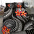 Polynesian Bedding Set - American Samoa Duvet Cover Set - Black Plumeria - Polynesian Pride