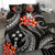 Micronesian Bedding Set - Kosrae Duvet Cover Set - Black Plumeria - Polynesian Pride