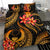 Micronesian Bedding Set - Pohnpei Duvet Cover Set - Gold Plumeria - Polynesian Pride