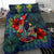 Kanaka Maoli (Hawaiian) Bedding Set - Polynesian Fish Hook Hibiscus - Polynesian Pride