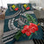 Kanaka Maoli (Hawaiian) Bedding Set - Polynesian Turtle Hibiscus Dark Blue - Polynesian Pride