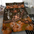 Hawaii Polynesian Turtle Waves Hibiscus Bedding Set - Erik Style - AH - Orange - Polynesian Pride