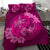 Hawaii Yin Yang Turtle Shark Hibiscus Plumeria Bedding Set - Pink - Polynesian Pride