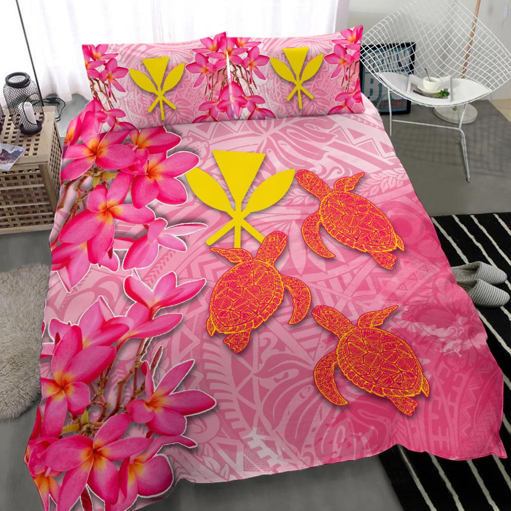 Hawaii Bedding Set - Polynesian Pink Plumeria Turtle Pink - Polynesian Pride