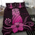 Hawaii Polynesian Pineapple Hibiscus Bedding Set - Zela Style Pink - Polynesian Pride