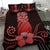 Hawaii Polynesian Pineapple Hibiscus Bedding Set - Zela Style Red - Polynesian Pride