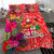 Fiji Bedding Set - Hibiscus Polynesian Pattern Red Version - Polynesian Pride