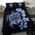 Hawaiian Kanaka Hibiscus Plumeria Mix Polynesian Turtle Bedding Set Blue AH - Polynesian Pride