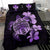 Hawaiian Kanaka Hibiscus Plumeria Mix Polynesian Turtle Bedding Set Violet AH - Polynesian Pride