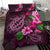 Hawaii Bedding Set - Hawaii Turtle Hibiscus Pink Simple Bedding Set - Polynesian Pride