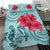 Hawaii Bedding Set - Hawaii Polynesian Turtle Hibiscus Blue Bedding Set - Bless Style - Polynesian Pride