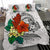 Tonga Bedding Set - Tropical Flowers White Patterns Style - Polynesian Pride