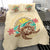 Kanaka Maoli (Hawaii) Bedding Set - Turtle Polynesian Flower Tattoo Beige - Polynesian Pride