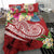 Polynesian American Samoa Bedding Set - Summer Plumeria (Red) - Polynesian Pride