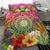Cook Islands Polynesian Bedding Set - Manta Ray Tropical Flowers - Polynesian Pride