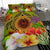 Tahiti Polynesian Bedding Set - Manta Ray Tropical Flowers (Reggae) - Polynesian Pride