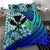 Kanaka Maoli (Hawaiian) Bedding Set - Lauhala Polynesian Hibiscus Blue - Polynesian Pride