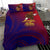 American Samoa Polynesian Bedding Set - Bald Eagle (Blue - Red) - Polynesian Pride