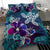 Hawaii Bedding Set - Hawaii Turtle Flowers And Palms Retro - Polynesian Pride