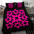 Hawaiian Bedding Set Royal Pattern - Black And Pink - A1 Style - Polynesian Pride