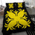 Hawaiian Bedding Set Royal Pattern - Black And Yellow - A2 Style - Polynesian Pride