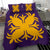 Hawaiian Bedding Set Royal Pattern - Purple And Gold - A2 Style - Polynesian Pride