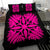 Hawaiian Bedding Set Royal Pattern - Black And Pink - A3 Style - Polynesian Pride