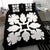 Hawaiian Bedding Set Royal Pattern - Black And White - C1 Style - Polynesian Pride