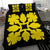 Hawaiian Bedding Set Royal Pattern - Black And Yellow - C1 Style - Polynesian Pride