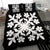 Hawaiian Bedding Set Royal Pattern - Black And White - C2 Style - Polynesian Pride