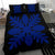 Hawaiian Royal Pattern Bedding Set - Black And Blue - D1 Style - Polynesian Pride