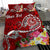 Tahiti Custom Personalised Bedding Set - Turtle Plumeria (Red) - Polynesian Pride