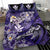 Kanaka Maoli (Hawaiian) Bedding Set - Waves Polynesian Turtle Hibiscus ( Purple) - Polynesian Pride