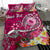 Samoa Custom Personalised Bedding Set - Turtle Plumeria (Pink) - Polynesian Pride