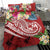 Tonga Polynesian Bedding Set - Summer Plumeria (Red) - Polynesian Pride