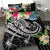 Fiji Polynesian Bedding Set - Summer Plumeria (Black) - Polynesian Pride