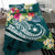 The Philippines Bedding Set - Summer Plumeria (Turquoise) - Polynesian Pride