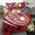 Nauru Polynesian Bedding Set - Summer Plumeria (Red) - Polynesian Pride