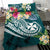 Wallis and Futuna Polynesian Bedding Set - Summer Plumeria (Turquoise) - Polynesian Pride