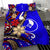 Yap Bedding Set - Tribal Flower With Special Turtles Blue Color - Polynesian Pride