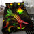 Nauru Polynesian Bedding Set - Turtle With Blooming Hibiscus Reggae - Polynesian Pride