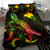 Papua New Guinea Polynesian Bedding Set - Turtle With Blooming Hibiscus Reggae - Polynesian Pride