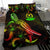 Vanuatu Polynesian Bedding Set - Turtle With Blooming Hibiscus Reggae - Polynesian Pride