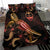 Guam Polynesian Bedding Set - Turtle With Blooming Hibiscus Gold - Polynesian Pride