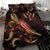 Kosrae Polynesian Bedding Set - Turtle With Blooming Hibiscus Gold - Polynesian Pride