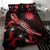 New Caledonia Polynesian Bedding Set - Turtle With Blooming Hibiscus Red - Polynesian Pride