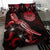 Tahiti Polynesian Bedding Set - Turtle With Blooming Hibiscus Red - Polynesian Pride